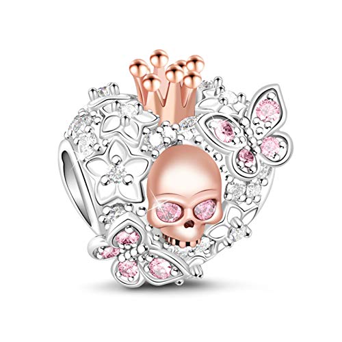 GNOCE Manzana de la Manzana del Veneno de Nieve Blanca en Forma de Encanto Colgante 925 encantos de Plata esterlina para Pulseras y Collares de Regalo para Ella