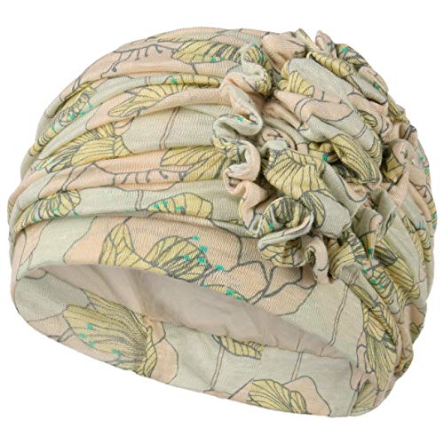 Gorro Lotus Primavera/Verano con bambú para Mujeres en Tratamiento de quimioterapia (Lino estampeado Floreado)