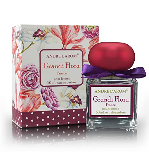GRANDI FLORA - Andre L’Arom - Eau de Parfum para mujer 50 ml - Oriental - Fabricado en Francia - Producto de Grasse