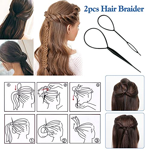 Hanyousheng Gomas Pelo, Gomas Pelo Pequeñas, Gomitas Pelo, Gomas Trenzas, 1000 Piezas mini Gomas de Pelo, Multicolor Gomas Pelo Niña, Gomas Trenzas Pequeñas, Gomas Pelo Mujer, con 2 Hair Tejido Tool