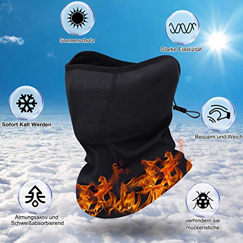 HASAGEI Bufanda para hombre y mujer, braga de cuello, pasamontañas, pasamontañas, pañuelo multifunción, ajustable, para esquí, motocicleta, bicicleta, correr, deportes al aire libre
