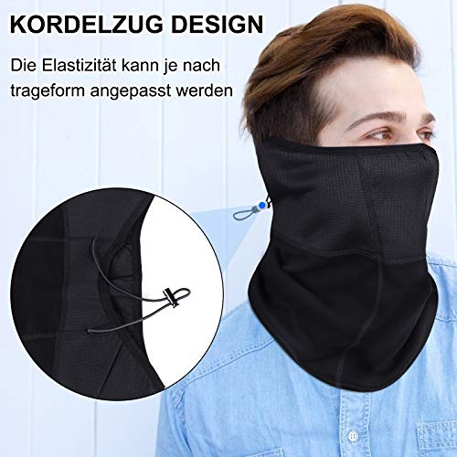 HASAGEI Bufanda para hombre y mujer, braga de cuello, pasamontañas, pasamontañas, pañuelo multifunción, ajustable, para esquí, motocicleta, bicicleta, correr, deportes al aire libre