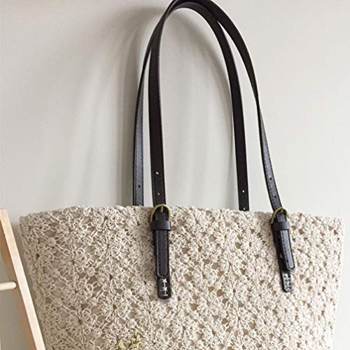 Healifty – Asas de Piel extraíbles, para Bolso de la Compra, Bolso de Compra, Bolso de Mano, 2 Unidades, Color Negro, Negro (Negro) - UK19U21T15DS
