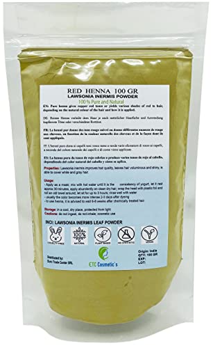 Henna, polvo de lawsonia inermis - 100 gr - HENNA ROJA