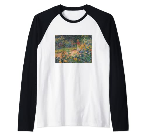 Jardín en Giverny Camiseta Manga Raglan