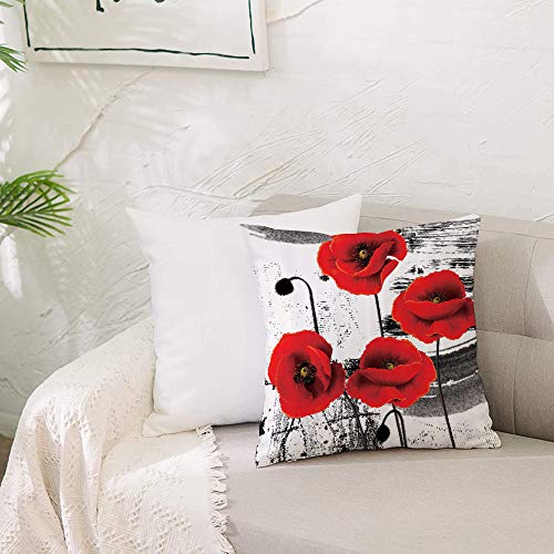 JINGJIA Fundas de Cojines (50 x 50cm) - Cremallera Invisible,Floral Classic by, Flowers Chic Floral Picture Art Design, Multicolor,Decorativa, Lavable Funda Almohada para Sala de Estar, Dormitorio