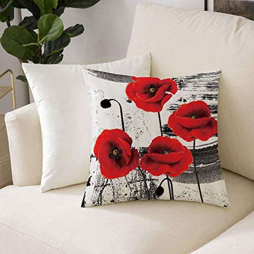 JINGJIA Fundas de Cojines (50 x 50cm) - Cremallera Invisible,Floral Classic by, Flowers Chic Floral Picture Art Design, Multicolor,Decorativa, Lavable Funda Almohada para Sala de Estar, Dormitorio