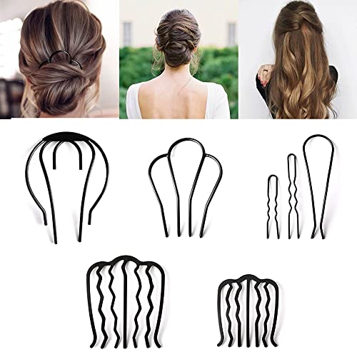 Juego De 5 Pasador De Pelo De Metal Peine Para Novia Peine Del Pelo De La Boda Hair Comb Tocados De Novia Accesorios Horquilla Para El Pelo Hair Clip Para Mujer, Niña, Día De San Valentín, Bodas