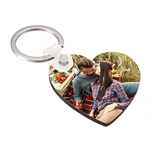 Kembilove Llavero Personalizado con Foto - Llavero con Foto Personalizado en Forma de corazón - Regalo Original para San Valentín, Aniversarios, Cumpleaños, Enamorados