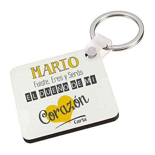 Kembilove Llavero Personalizado Pareja - Llavero Fuistes Eres y Serás el dueño de mi corazón - Regalo Original día de San Valentín, Aniversarios, Cumpleaños, Enamorados Color Rojo