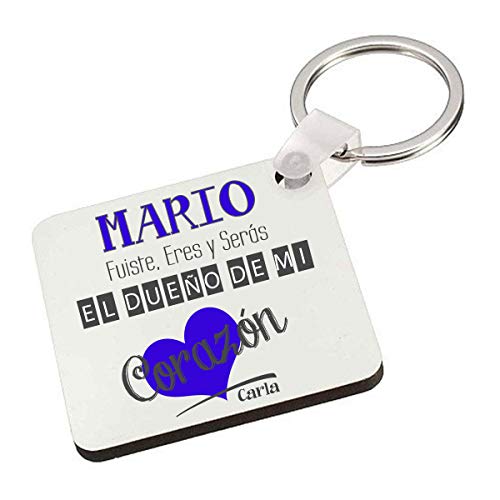 Kembilove Llavero Personalizado Pareja - Llavero Fuistes Eres y Serás el dueño de mi corazón - Regalo Original día de San Valentín, Aniversarios, Cumpleaños, Enamorados Color Rojo