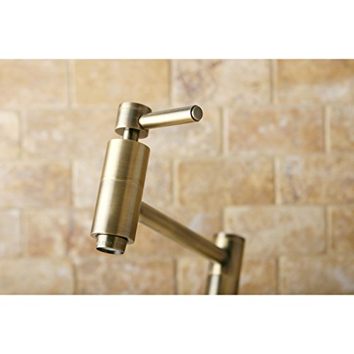 Kingston Brass KS8103DL Concord Pot Filler, Vintage Brass by Kingston Brass