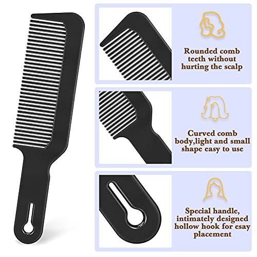 Kit de 3 Peines de Peinado de Peluquero Peine de Corte de Podadora Peine de Dientes Anchos Negros Peine Desenredante para Estilistas y Barberos, Artículos de Peluquería y Hogar