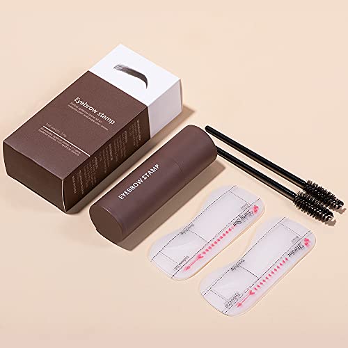 Kit de sellos para cejas, ajustable, impermeable, para cejas, definidor de modelado con plantillas de cejas, herramientas de maquillaje para mujeres (marrón natural)