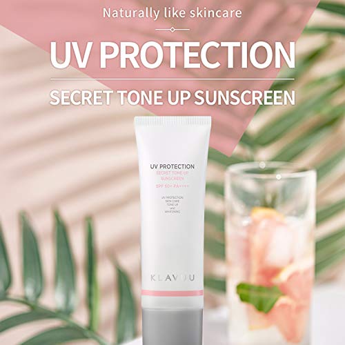 KLAVUU Protección UV secret tonificante protector solar spf 50+ PA ++++ 50ml / 1.69 fl.oz. - cuidado antiarrugas y radiante, fórmula sedosa para el control del sebo