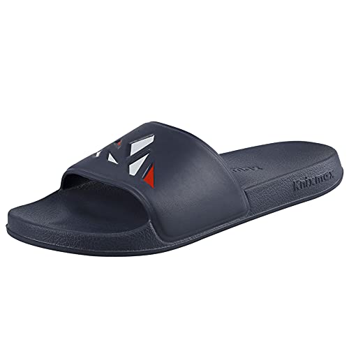 Knixmax Zapatos de Playa y Piscina para Hombre y Mujer Baño Ducha Zapatillas Chanclas Deslizadores Unisex Adulto Slip on Azul marino 36/37 EU