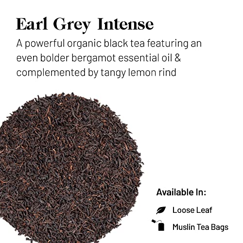 Kusmi Tea - Earl Grey Intense Bio - Té negro orgánico con aroma de bergamota y corteza de limón - Lata de 100g