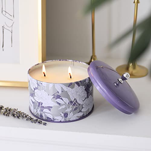 La Jolíe Muse Vela aromatica - Vela perfumada de Lavanda, Vela Decorativa, Vela aromatica Grande, 70 Horas, Vela Navidad