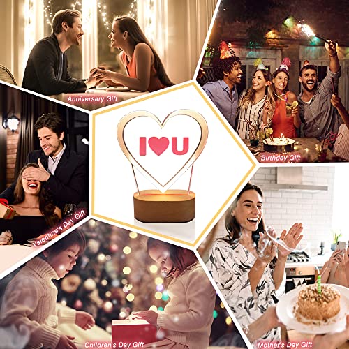 Lampara Corazon Luz Calida Luz De Noche I Love You para Amantes, Regalos Enamorados Originales para Novio Novia, Regalos Cumpleaños,Ideas Regalos San Valentin para Hombre Mujer Parejas