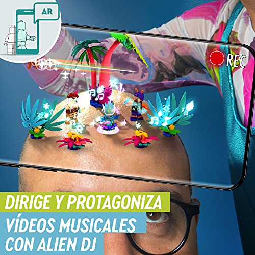 LEGO 43104 VIDIYO Alien DJ Beatbox, Creador de Vídeos Musicales, Juguete Realidad Aumentada, App Set con Mini Figura