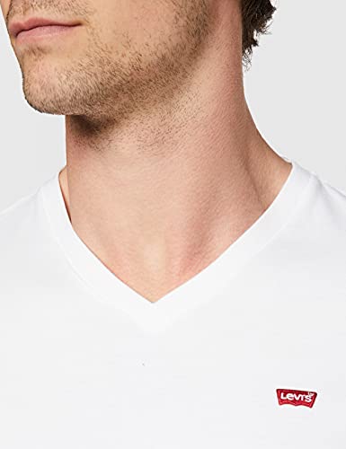 Levi's Orig Hm Vneck Camiseta, White (White 0000), Medium para Hombre