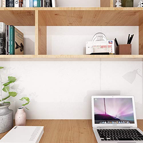 Livelynine Papel Pintado Blanco Brillo Papel Adhesivo para Muebles Decorativos Vinilos Cocina Blanco Brillante Rollo Vinilo Autoadhesivo Vinilo Blanco Para Muebles Armario Forrar Manualidad 40CMX2M