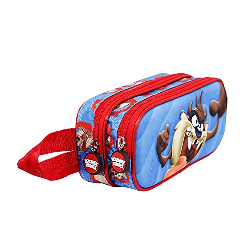 Looney Tunes Taz-Estuche Portatodo 3D Doble