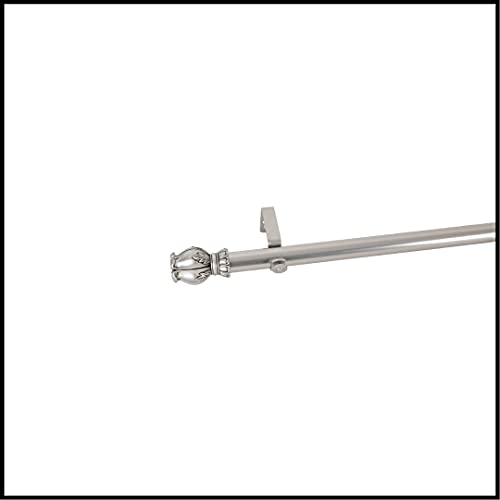 Maison Desyne Barra de Cortina Iris 25 mm 71-122 cm - Plata