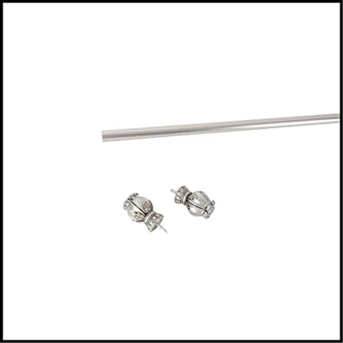 Maison Desyne Barra de Cortina Iris 25 mm 71-122 cm - Plata