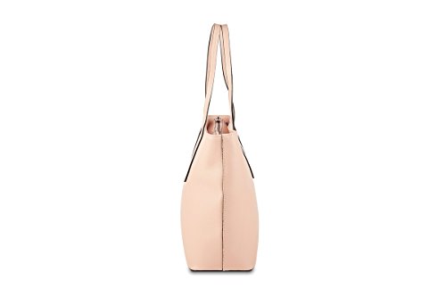 MAISON HERITAGE IRIS-Bolso de piel para mujer, fabricado en Italia, rosa, 29cm x 12cm x 30cm