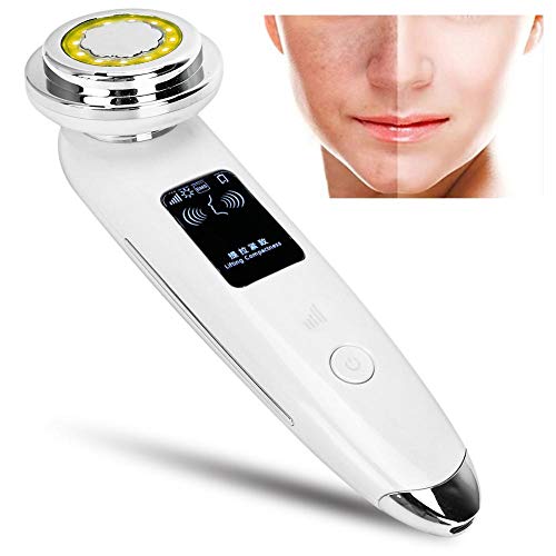 Máquina de fotones de ultrasonido, Máquina de fototerapia de fotones Vibración Lifting facial Máquina de cuidado facial reafirmante, Acné de espinillas Eliminar antiarrugas/envejecim(Negro)