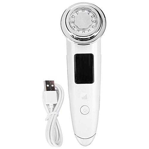 Máquina de fotones de ultrasonido, Máquina de fototerapia de fotones Vibración Lifting facial Máquina de cuidado facial reafirmante, Acné de espinillas Eliminar antiarrugas/envejecim(Negro)