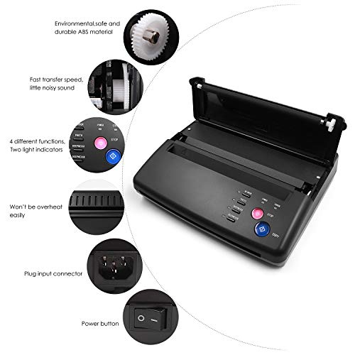 Máquina de transferencia de tatuajes BIOMASER® Tattoo Printer Drawing Thermal Stencil Maker Copiadora para Papel de Transferencia de Tatuajes Papel de Carbón