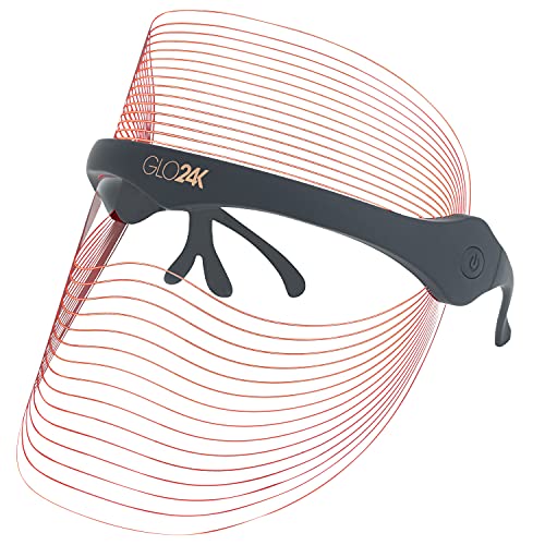 Máscara de belleza LED GLO24K de 7 colores. Tratamiento de spa de terapia de luz profesional para una piel radiante y radiante.