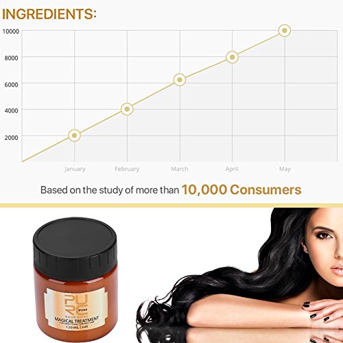Máscara Mágica para el Cabello de 120 ml, Qkiss Máscara para pelo de Tratamiento, Humedad Profunda Repara el Cabello Dañado o Seco y Mejora el Brillo y la Suavidad para el Cabello Seco y Dañado