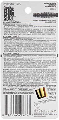 MAYBELLINE - Volum' Express The Colossal Big Shot Washable Mascara, Brownish Black - 0.33 fl. oz. (9.7 ml)