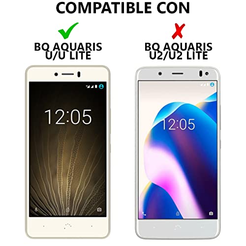 Mb Accesorios Funda Carcasa Gel Azul para BQ AQUARIS U/U Lite, Ultra Fina 0,33mm, Silicona TPU de Alta Resistencia y Flexibilidad
