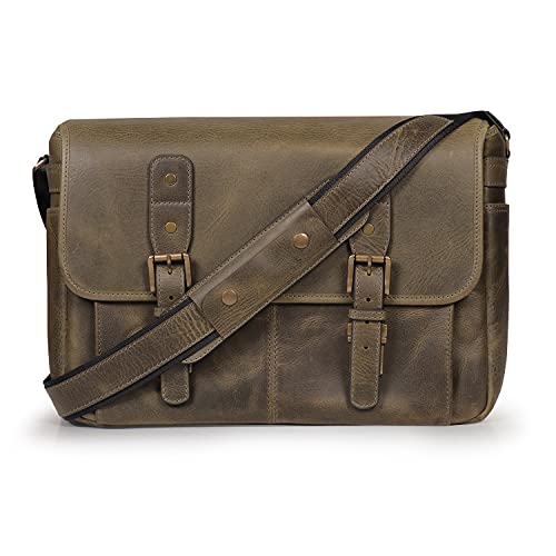 MegaGear Maletín Satchel Portfolio Notebook Tablet Messenger Bag para Hombres y Mujeres con Correa Ajustable para el Hombro