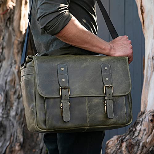 MegaGear Maletín Satchel Portfolio Notebook Tablet Messenger Bag para Hombres y Mujeres con Correa Ajustable para el Hombro