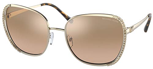 Michael Kors Gafas de Sol AMSTERDAM MK 1090 Pale Gold/Silver Brown 59/19/145 mujer