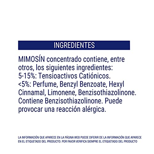 Mimosin Creaciones Suavizante Concentrado Flor de la Pasión y Bergamota 60 lavados - Pack de 8