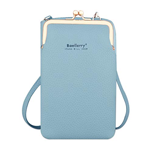 Mini Bolso Monedero Movil Mujer Bolso Pequeño Mujer Movil Bandolera Ligero Bolso Cartera Telefono Movil Mujer con Titular de Tarjeta de Crédito Correa de Hombro Ajustable