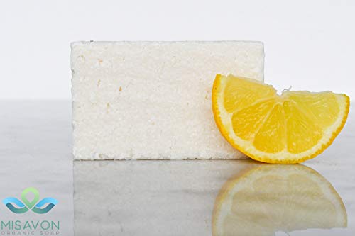 MISAVON Handseife LEMON JUNIPER- Naturkosmetik mit Fleur de Sel 100% natürlich mit ätherischen Ölen Handgemacht 112g