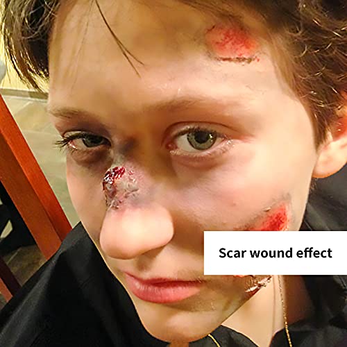 MKNIUA Cera De Maquillaje De Halloween, Cera De Maquillaje De Cera De Modelado De Heridas Falsas De 63g con Espátula para La Etapa del Festival De Halloween, Efectos Especiales, Color De Luz