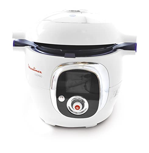 Moulinex Cookeo CE7041 - Robot de Cocina, cocina alta Presión, 6 Modos Cocción, programable, 100 recetas programadas y Bol Extraíble Antiadherente con Capacidad hasta 6 raciones y fácil interfaz