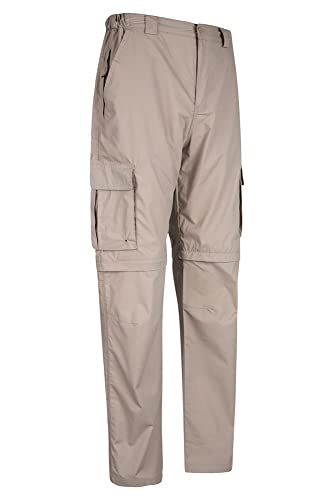 Mountain Warehouse Pantalones Desmontables Trek para Hombre Beige Oscuro 42