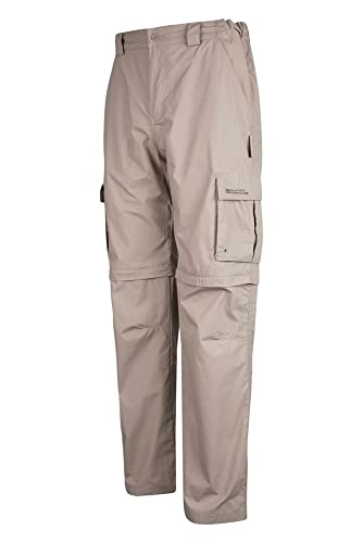 Mountain Warehouse Pantalones Desmontables Trek para Hombre Beige Oscuro 42