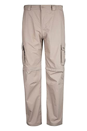 Mountain Warehouse Pantalones Desmontables Trek para Hombre Beige Oscuro 42
