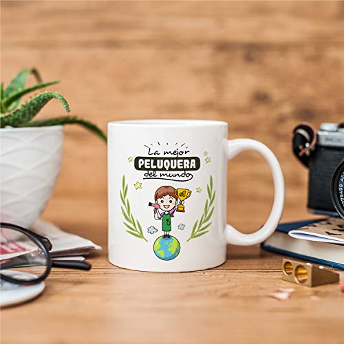 MUGFFINS Taza Peluquera (Mejor del Mundo) - Regalos Originales y Divertidos de Peluquería