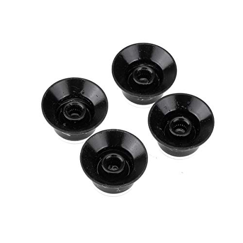 Musiclily Pro Imperial Pulgadas Tamaño Botones de Potenciómetros Reflector 2 Volumen 2 Tono Perillas Set para Guitarra Eléctrica USA Made Les Paul SG, Negro con Oro Top